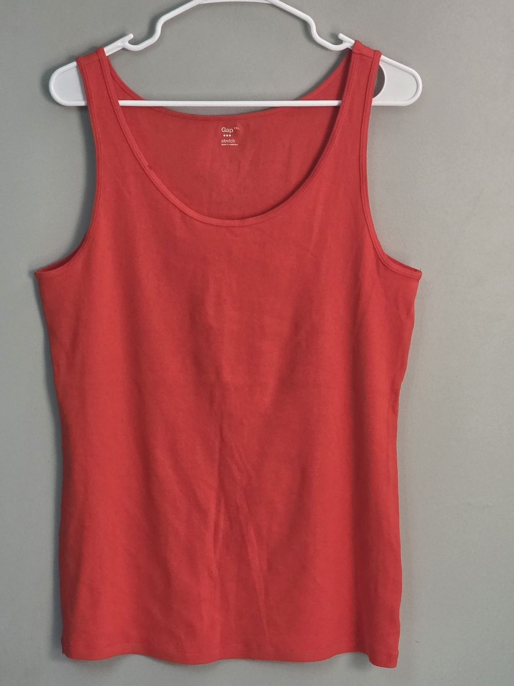 GAP Bright Red Scoop Neck Tank Top